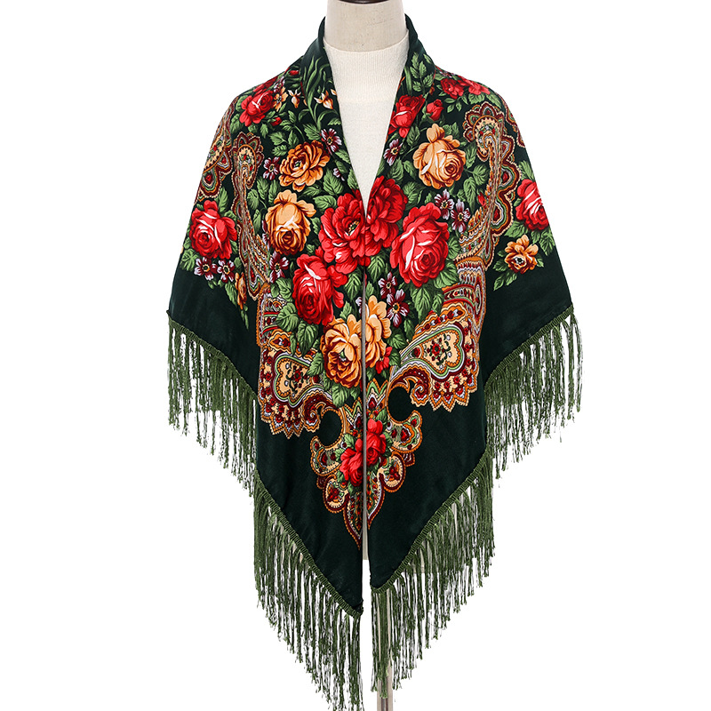 Bandana Cotton - 135*135Cm Vrouwen Russische Stijl Grote Vierkante