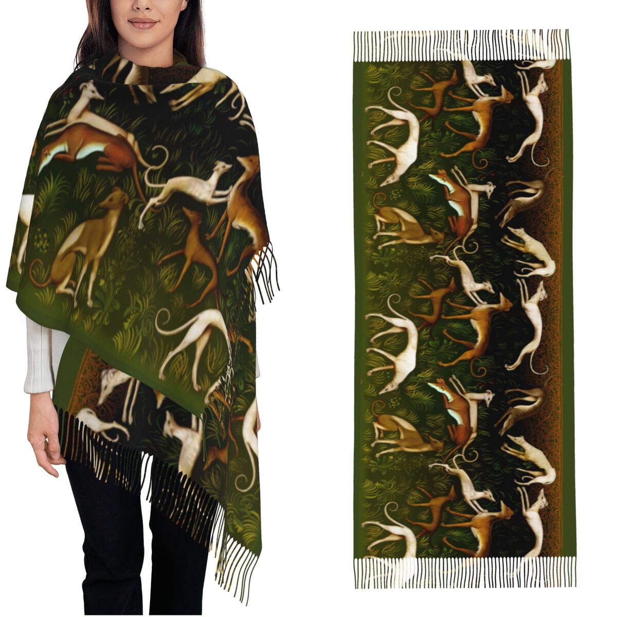 Greyhounds Sjaal Wrap Vrouwen  - Pashmina Wrap Large recensie en prijs