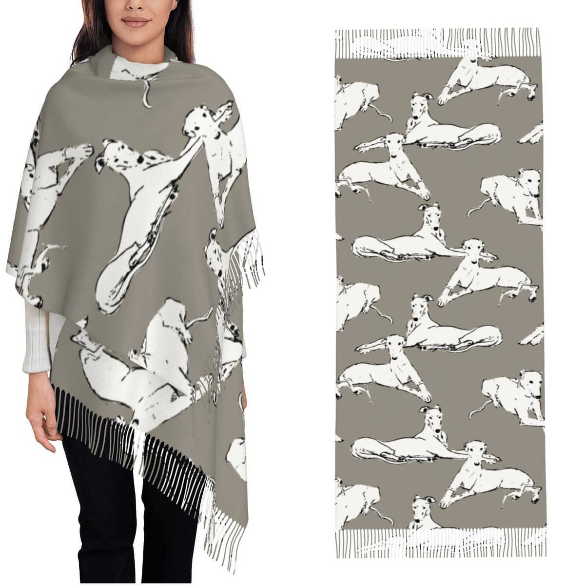 Ontspannende Greyhound Whippet - Pashmina Wrap Large recensie en prijs