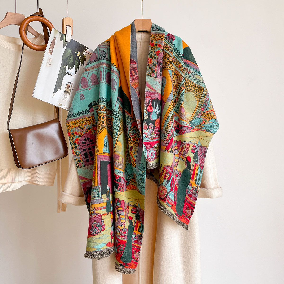Dames Imitatie Kasjmier Sjaal, - Pashmina Wrap Large recensie en prijs